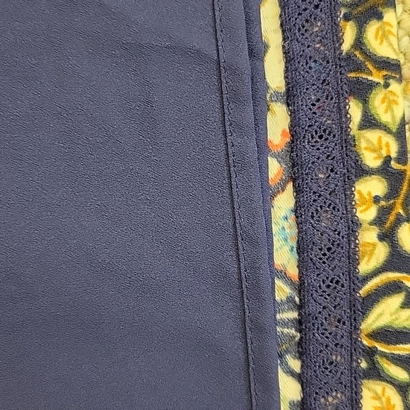 Maeve Brown and Blue Floral Sheath Midi Dress Womens Sz 8 - Picture 8 of 9